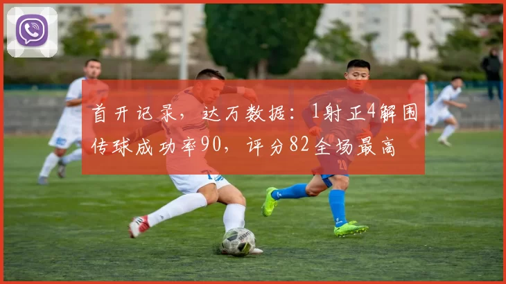 首开记录，达万数据：1射正4解围传球成功率90，评分82全场最高